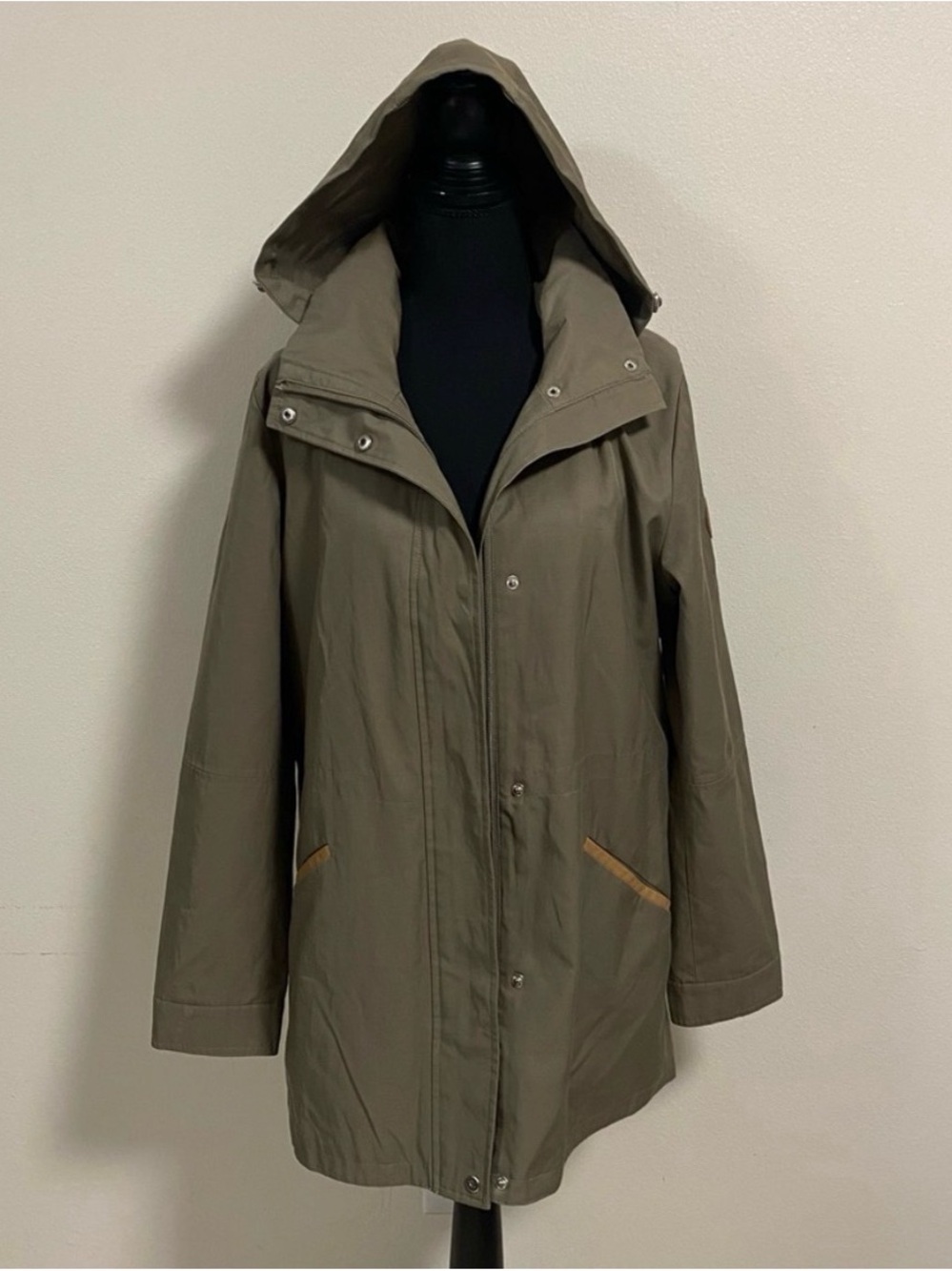 Lauren Ralph Lauren Olive‎ Green Hooded Anorak Jacket Coat Large L